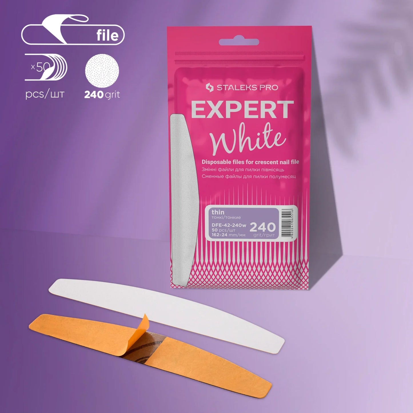 Lima Descartável Expert White 240 - 50 unid