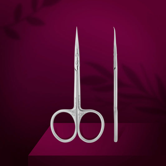 Tesoura Profissional Para Cutículas Com Gancho EXCLUSIVE 23 TIPO 1 (Magnólia)